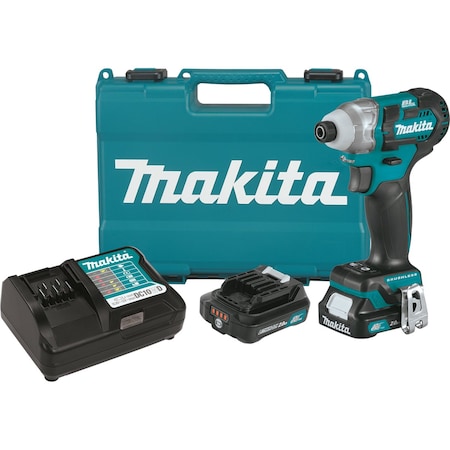 Makita 12V CXT 20 Ah Brushless Cordless Imp Driver Kit MAKDT04R1